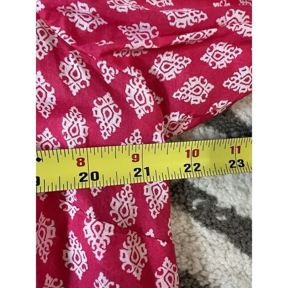 TALBOTS Women's Pink White Medallion Foulard Embroidered Tunic Top - Picture 9 of 9